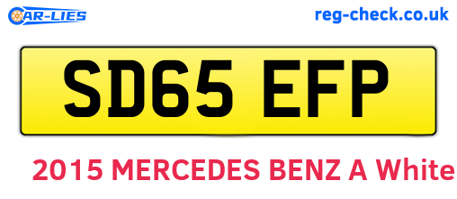 SD65EFP are the vehicle registration plates.