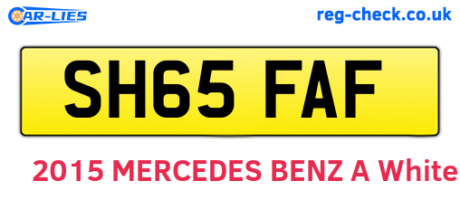 SH65FAF are the vehicle registration plates.