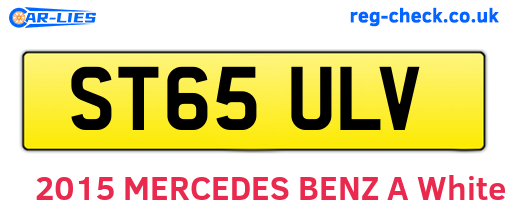 ST65ULV are the vehicle registration plates.