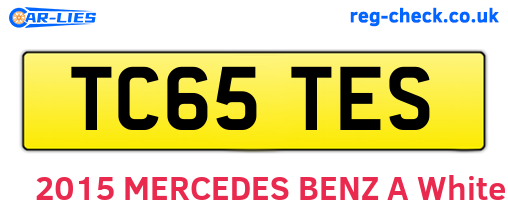 TC65TES are the vehicle registration plates.