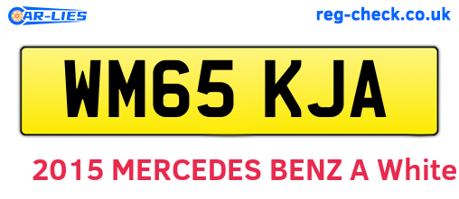 WM65KJA are the vehicle registration plates.