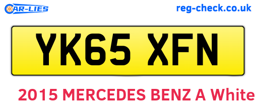 YK65XFN are the vehicle registration plates.