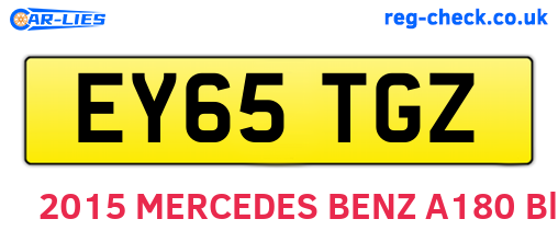 EY65TGZ are the vehicle registration plates.