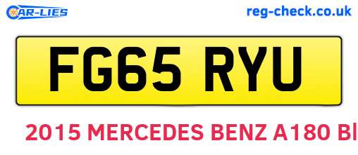 FG65RYU are the vehicle registration plates.