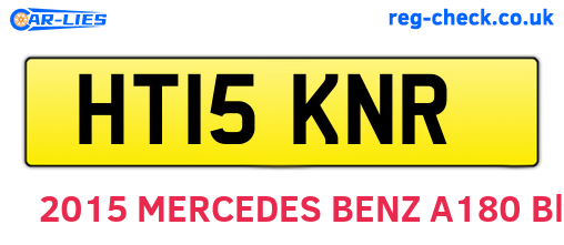 HT15KNR are the vehicle registration plates.