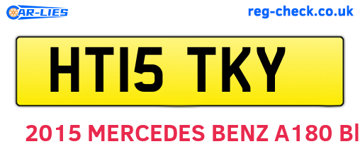 HT15TKY are the vehicle registration plates.