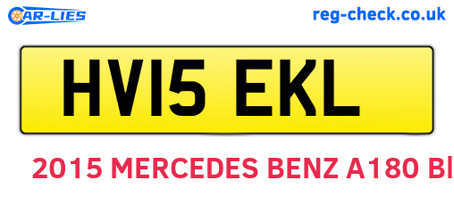 HV15EKL are the vehicle registration plates.