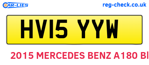 HV15YYW are the vehicle registration plates.