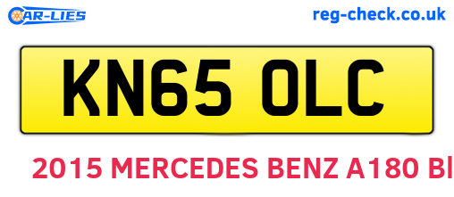 KN65OLC are the vehicle registration plates.
