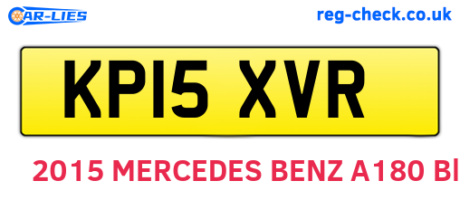 KP15XVR are the vehicle registration plates.