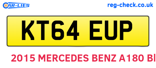 KT64EUP are the vehicle registration plates.