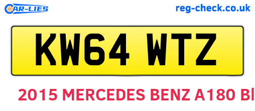 KW64WTZ are the vehicle registration plates.