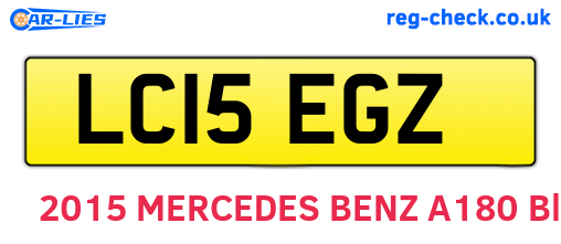 LC15EGZ are the vehicle registration plates.