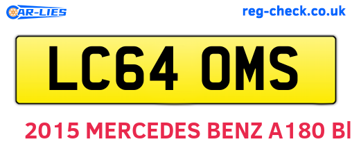 LC64OMS are the vehicle registration plates.
