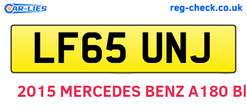 LF65UNJ are the vehicle registration plates.