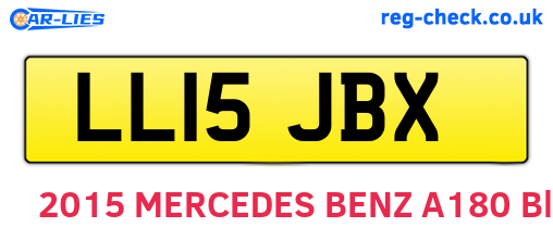 LL15JBX are the vehicle registration plates.