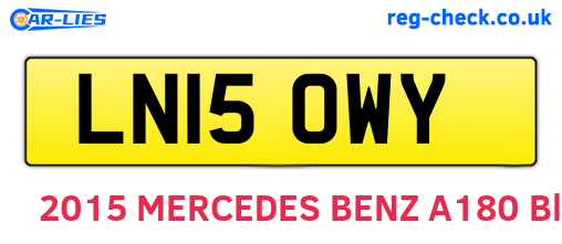 LN15OWY are the vehicle registration plates.