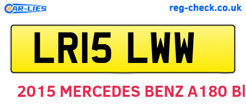 LR15LWW are the vehicle registration plates.
