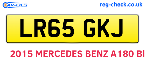 LR65GKJ are the vehicle registration plates.