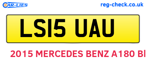 LS15UAU are the vehicle registration plates.