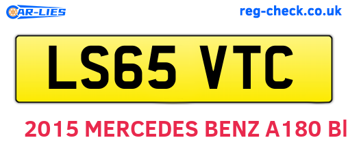 LS65VTC are the vehicle registration plates.