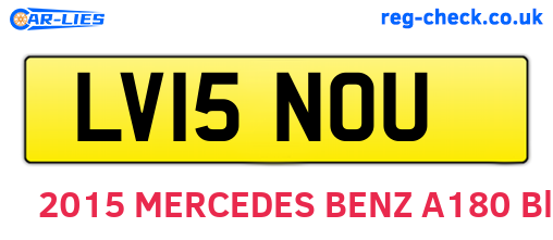 LV15NOU are the vehicle registration plates.