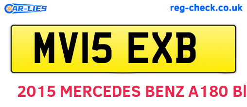 MV15EXB are the vehicle registration plates.