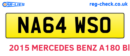 NA64WSO are the vehicle registration plates.