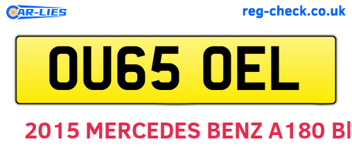 OU65OEL are the vehicle registration plates.