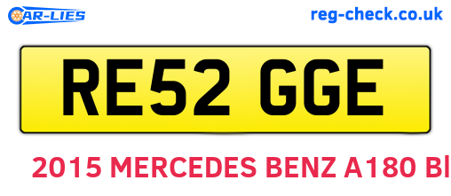 RE52GGE are the vehicle registration plates.