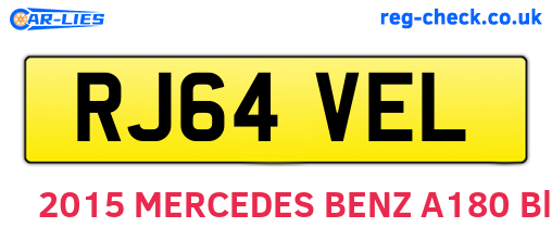 RJ64VEL are the vehicle registration plates.