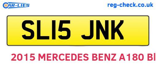 SL15JNK are the vehicle registration plates.