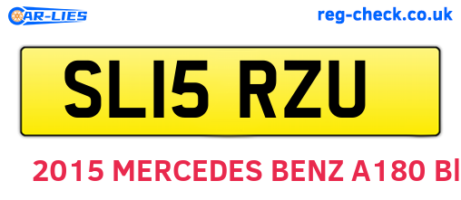 SL15RZU are the vehicle registration plates.