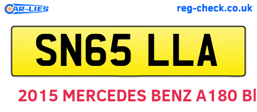SN65LLA are the vehicle registration plates.
