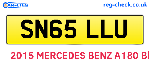 SN65LLU are the vehicle registration plates.
