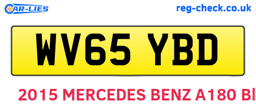 WV65YBD are the vehicle registration plates.