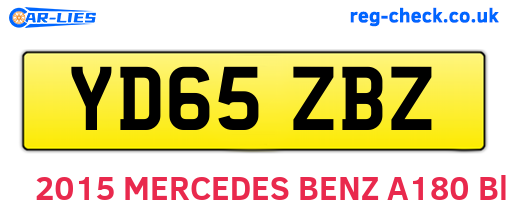 YD65ZBZ are the vehicle registration plates.