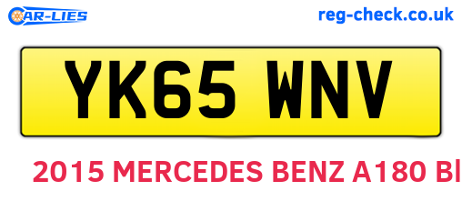 YK65WNV are the vehicle registration plates.
