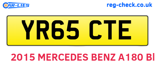 YR65CTE are the vehicle registration plates.