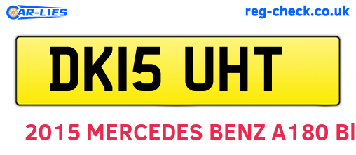 DK15UHT are the vehicle registration plates.