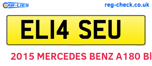 EL14SEU are the vehicle registration plates.