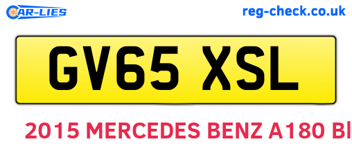 GV65XSL are the vehicle registration plates.