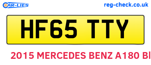 HF65TTY are the vehicle registration plates.