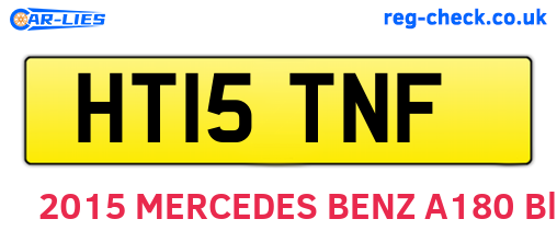 HT15TNF are the vehicle registration plates.
