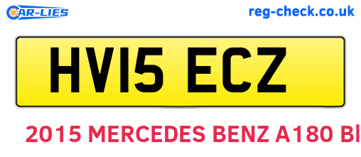 HV15ECZ are the vehicle registration plates.