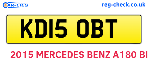 KD15OBT are the vehicle registration plates.
