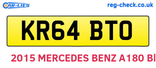 KR64BTO are the vehicle registration plates.