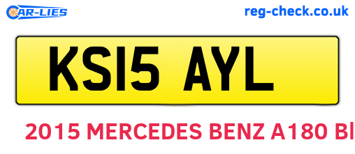 KS15AYL are the vehicle registration plates.
