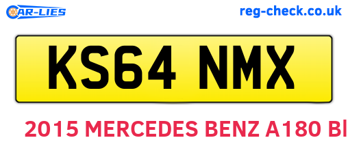 KS64NMX are the vehicle registration plates.