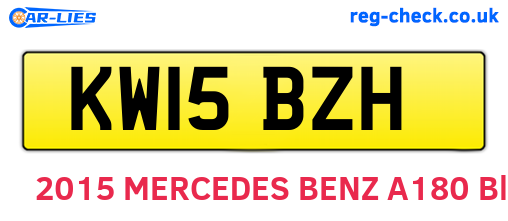 KW15BZH are the vehicle registration plates.